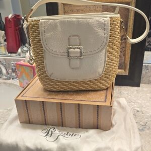 Brighton Summer Stylish White and Tan Women's Bag